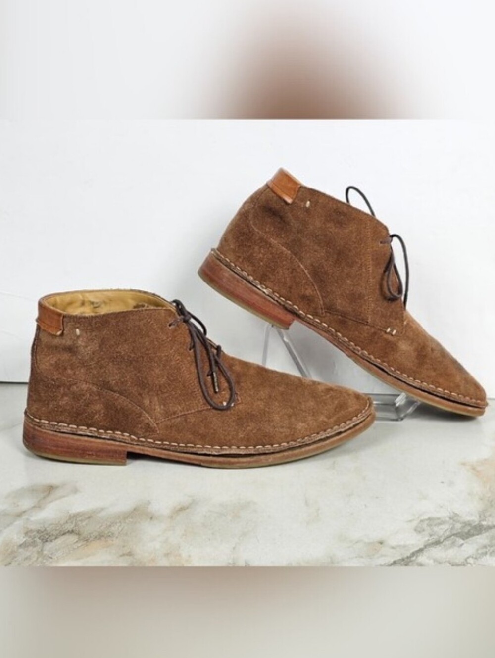 J Shoes Men's Haggerston Brown Suede Chukka Boots, Sz 10